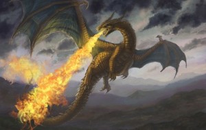 Create meme: fire serpent, dragon, fire breathing dragon