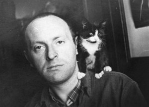 Create meme: Joseph Brodsky in the 60's, Joseph Brodsky 1965, Brodsky and the cat