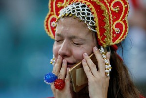 Создать мем: чемпионат мира, матч россия хорватия 2007, девушка в кокошнике фильм