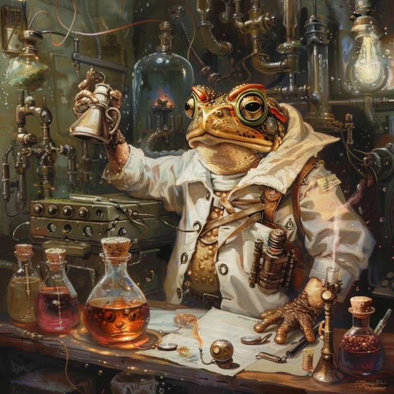 Create meme: professor of magic, toad art, Mr. Toad