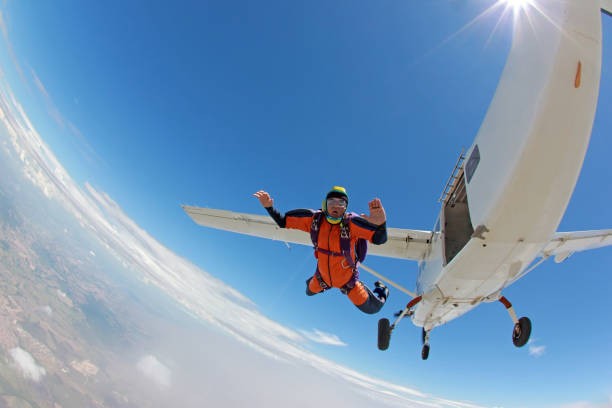 Create meme: parachute jump, Skydiving VR, parachute 