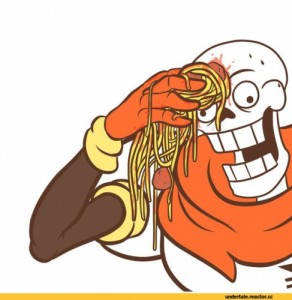 Создать мем: bonetrousle, undertale персонажи, spaghetti