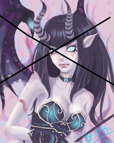 Create meme: demon girl, The Second World War succubus, succubus art