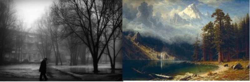 Создать мем: пейзаж арт, альберт бирштадт долина йосемити 1866, пейзаж