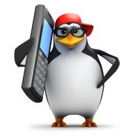 Create meme: the average penguin meme, the average penguin, the penguin with the phone