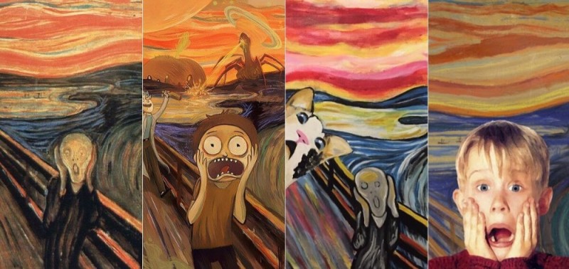 Create meme: the scream Edvard Munch, The Scream by Edvard Munch painting, the picture Creek