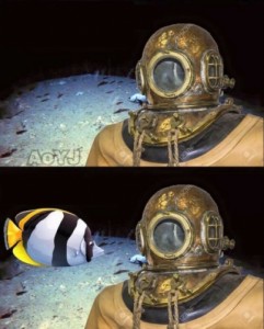 Create meme: I at a depth of 300 meters, memes, depth