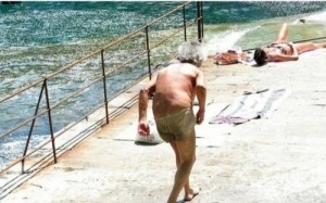 Create meme: funny pictures beach season, Flavio Briatore on the beach, Odessa beach