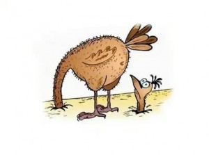 Create meme: the ostrich head in the sand
