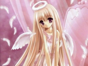 Создать мем: девушки из аниме, аниме девушка ангел, няшный ангел