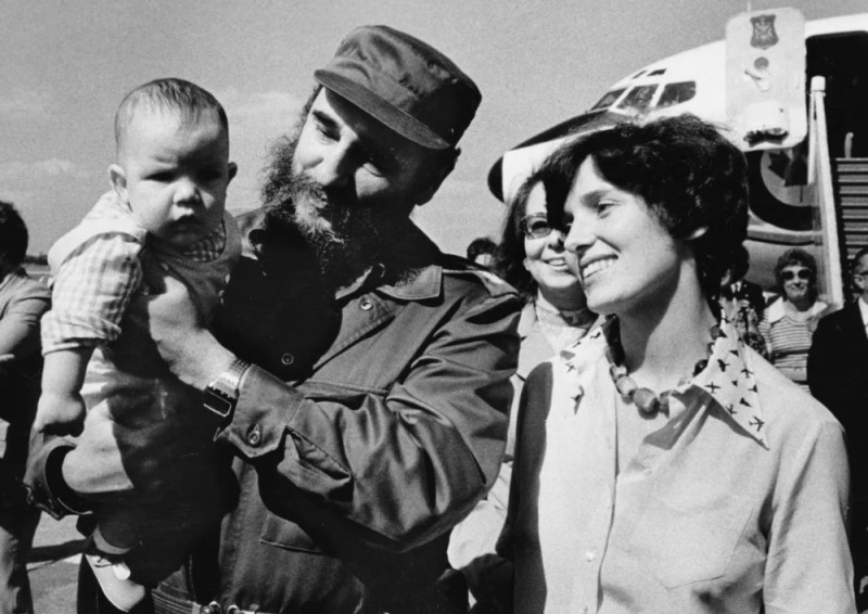 Create meme: Fidel Castro , margaret trudeau castro, Trudeau and Fidel Castro