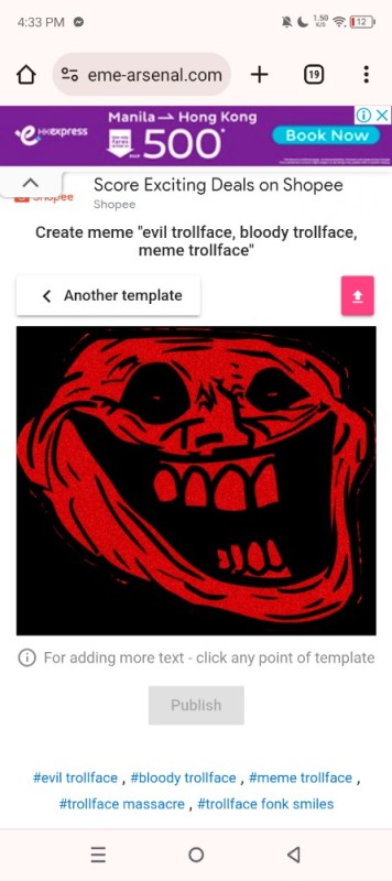 Create meme: trollface is evil, troll meme is scary, trollface meme