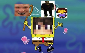Создать мем: minecraft, bob esponja, sponge bob