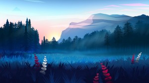 Create meme: art, landscape, minimalism, landscape forest, landscape mountains forest art