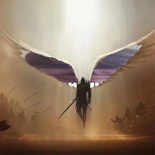 Create meme: warriors of light warriors of good, art the fallen angel, the Archangel tyrael