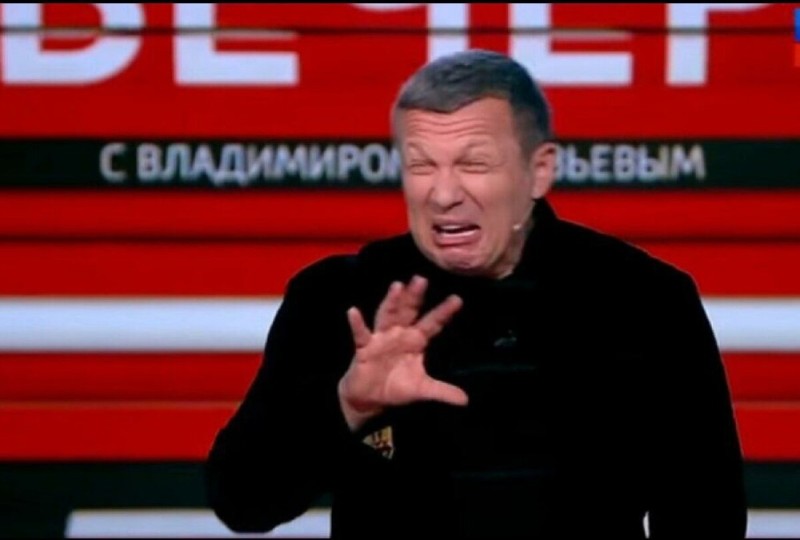 Create meme: Solovyov was scared, an evening with vladimir solovyov, soloviev meme