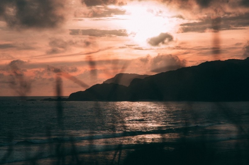 Create meme: sea , mountains nature , sunset on lake baikal