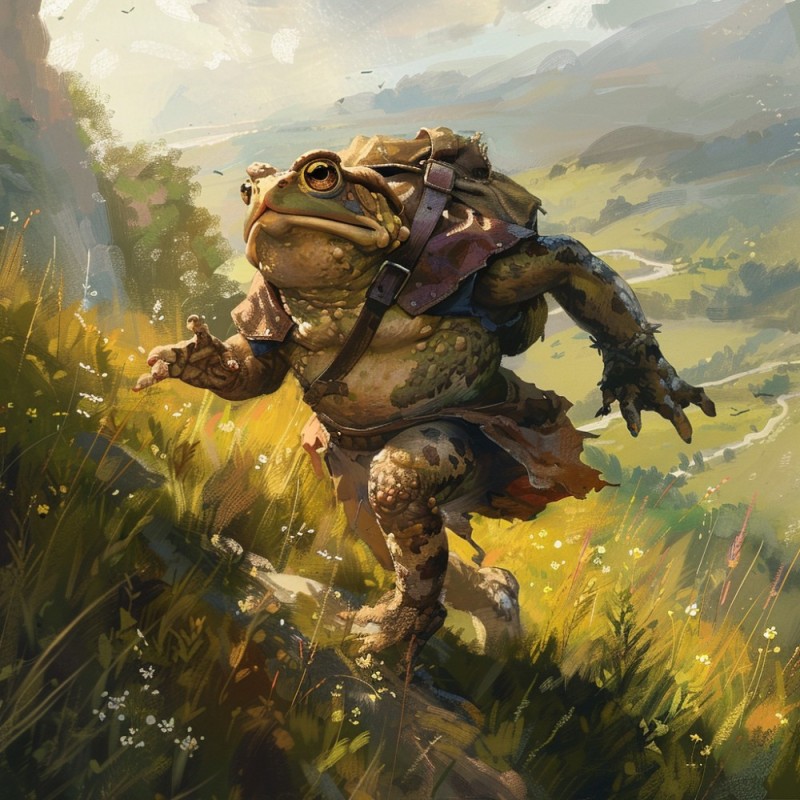 Create meme: Toad warrior, toad art, The toad is a monster