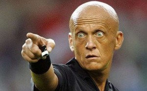 Create meme: Pierluigi Collina in his youth, Pierluigi Collina on the pitch, Pierre Luigi Collina meme