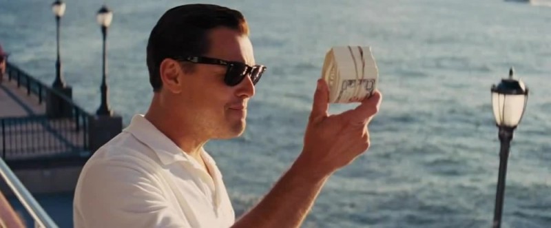 Create meme: DiCaprio the Wolf of Wall Street Money gif, gif the wolf of wall street, leonardo dicaprio