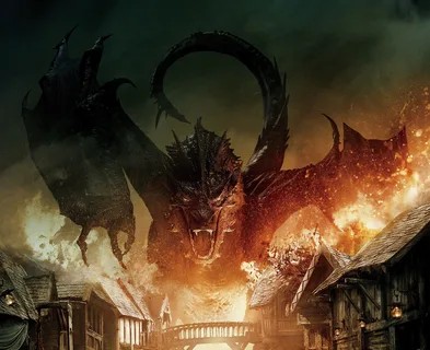 Create meme: smaug the dragon, Smaug from the Hobbit, The hobbit the battle of the five armies Smaug
