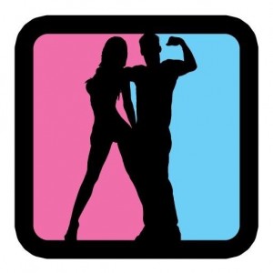 Создать мем: логотип, логотип женщина, силуэт мужчины и женщины танцуют