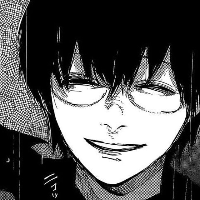 Create meme: kaneki ken smiles manga, kaneki ken black reaper manga, black reaper kaneki manga