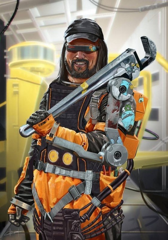 Create meme: cyberpunk engineer art, cyberpunk post-apocalypse, Mirage Apex Cosplay