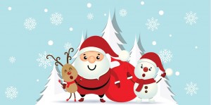 Create meme: reindeer , snowman , christmas tree 