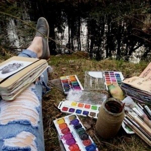 Create meme: watercolor, creativity, Picnic