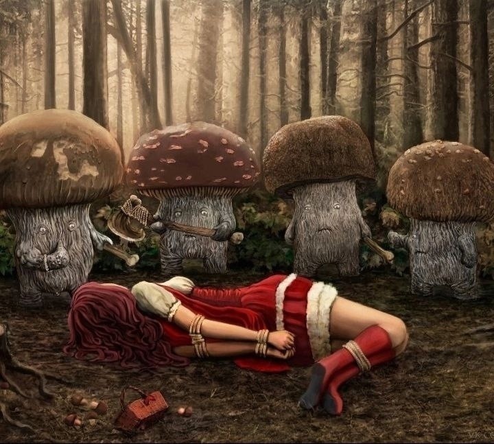 Создать мем: дремучий лес грибы, красивые грибы арт, грибы фэнтези