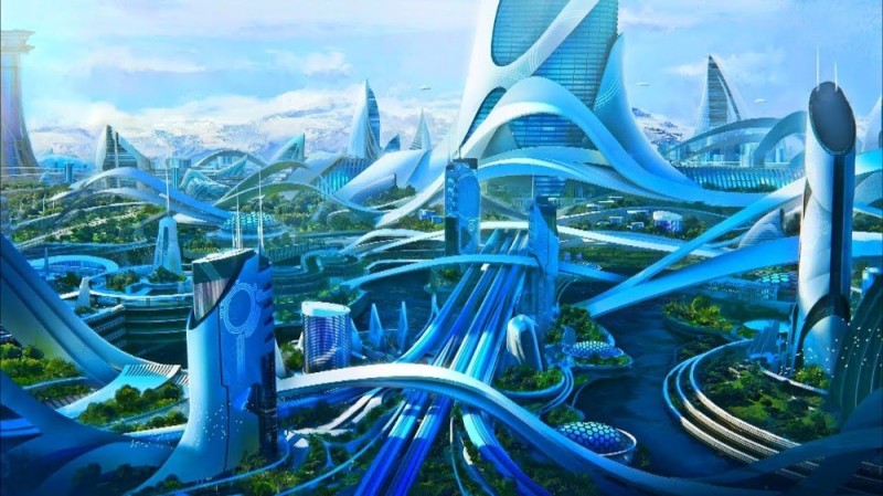 Создать мем: дома будущего, фантастический город, нео футуризм в архитектуре город будущего
