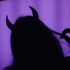 Create meme: ava for VC the demon girl shadow, Dark image, devil girl shadow