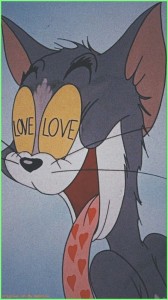 Создать мем: кот том с сердечками в глазах, Том и Джерри, том и джерри картинки из мультфильма смешные