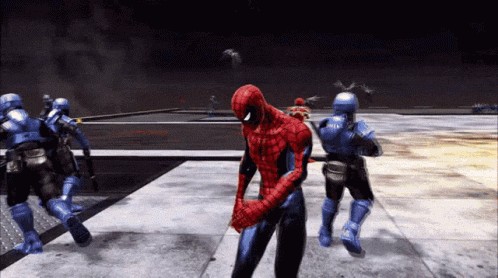 Создать мем: человек паук на пк, человек паук 3 игра, spider man web of shadows костюм из игры