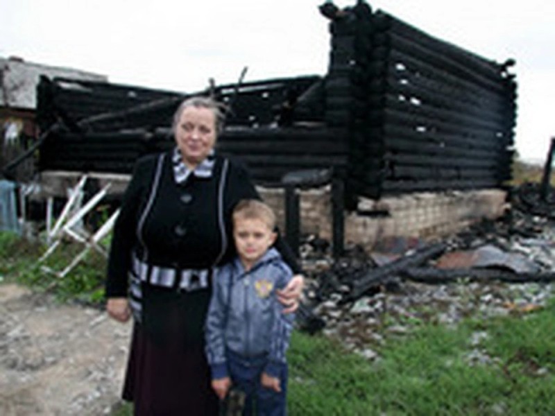 Create meme: grandma , The blind grandmother, the victims of the fire are mother and son