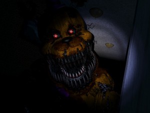 Создать мем: фнаф 4 кошмарный фредбер, фредбер скример, five nights at freddy's 4