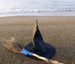 Create meme: witch's broom and hat, witch hat, hat,broom sea