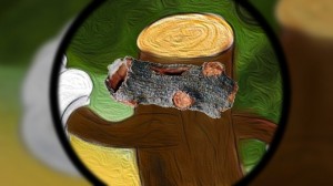 Create meme: stump, logs