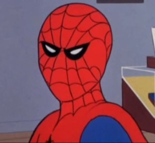 Создать мем: человек паук 1967 мемы, spider man мем, мемы человек паук