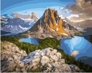 Создать мем: национальный парк банф канада, горы река, картины горы