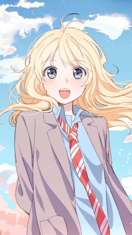 Create meme: your April lie, kaori miyazono, miyazono kaori