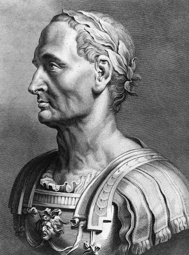 Create meme: Gaius Julius Caesar , portrait of Caesar, Julius Caesar engraving