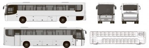 Create meme: drawings of buses Neoplan, intercity bus NefAZ 5299-0000037-52, bus NefAZ 5299 paper model