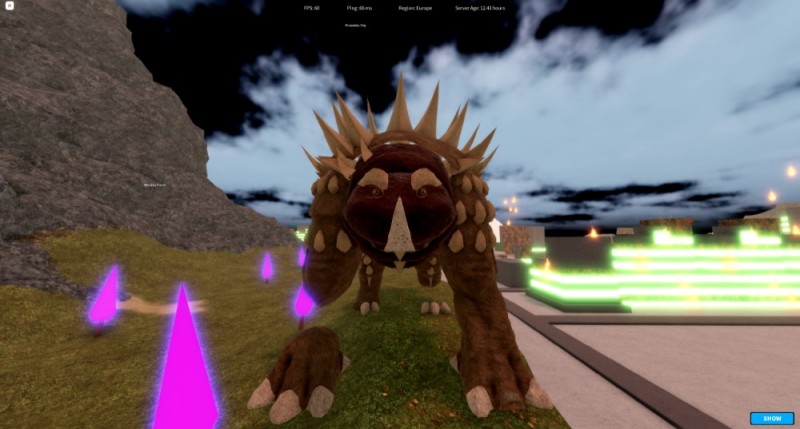 Create meme: screenshot , kaiju world roblox game, wolf simulator in roblox
