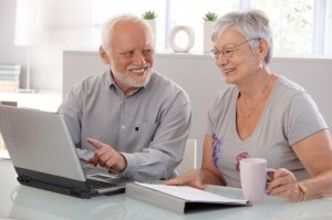 Create meme: grandfather Harold in the office, grandfather Harold at the computer, computer for the elderly