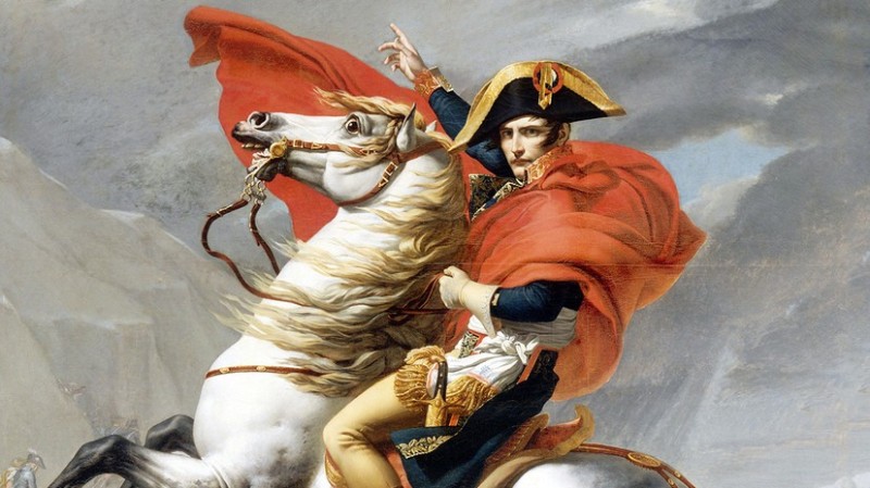 Create meme: Napoleon Bonaparte , Jacques Louis David Napoleon, jacques louis David Napoleon at the Saint Bernard pass