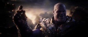 Создать мем: Thanos flicks infinity glove