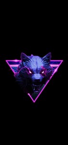 Create meme: neon, wolves minimalism, retrouve wolf