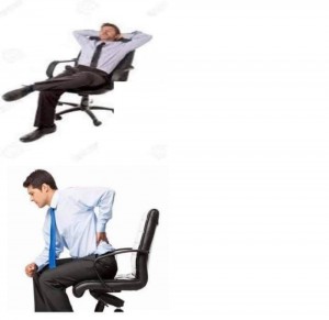 Создать мем: человек расслабленно сидит на стуле, расслабленный человек в кресле, офисное кресло